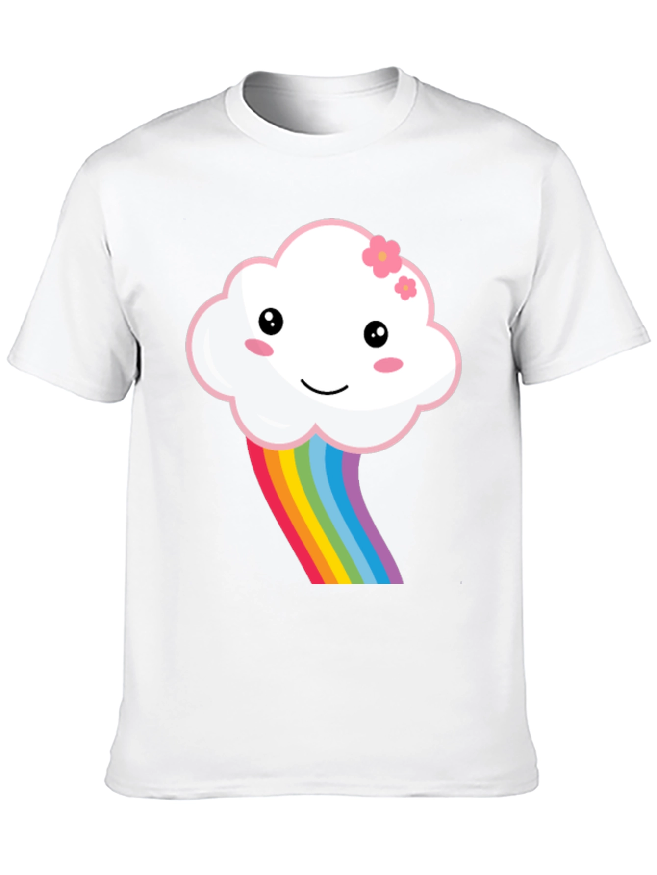 Kawaii Cloud Rainbow Graphic Tee