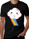 Kawaii Cloud Rainbow Graphic Tee
