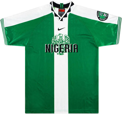 1996 Nigeria Home Green Retro Soccer Jersey Front