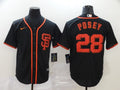 Men's San Francisco Giants Buster Posey #28 Black Replica Baseball Jerseys