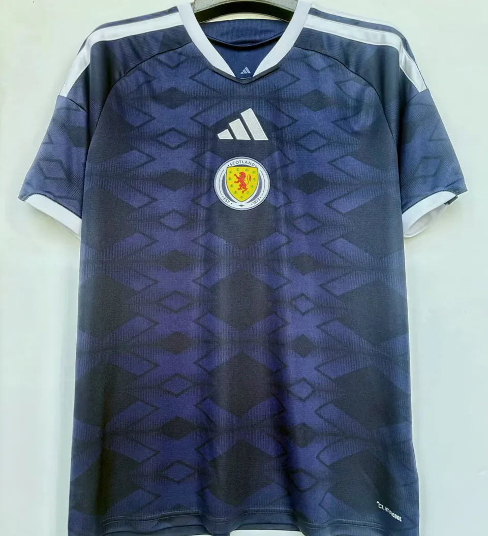 2026/27 Scotland 1:1 Quality Home Fans Soccer Jersey (Have Right Patch 有右臂章 白底黑字） Back