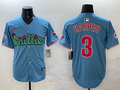 Men's Philadelphia Phillies Bryce Harper #3 Blue Replica Player Jerseys