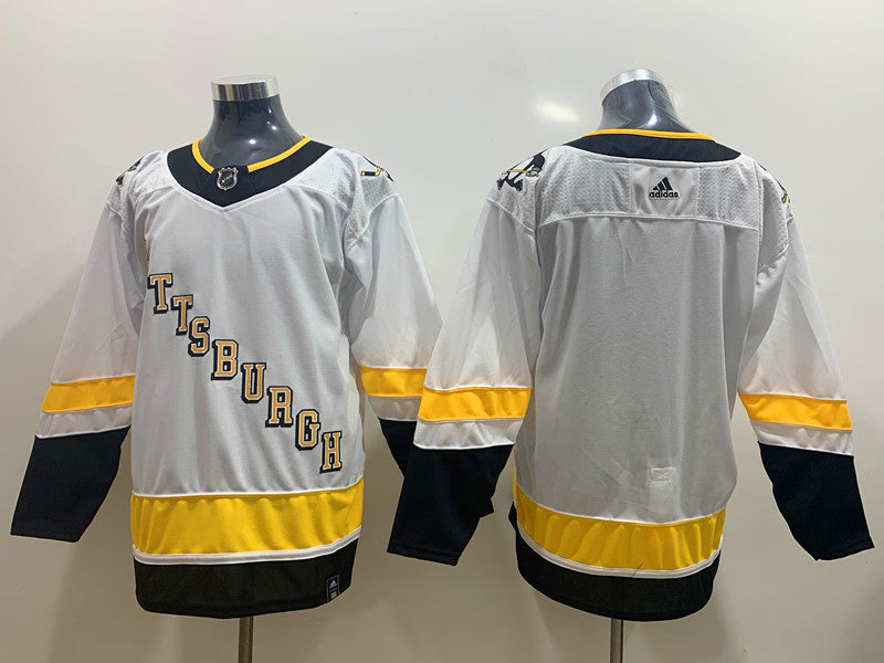 Men's Pittsburgh Penguins White Blank Player Jerseys