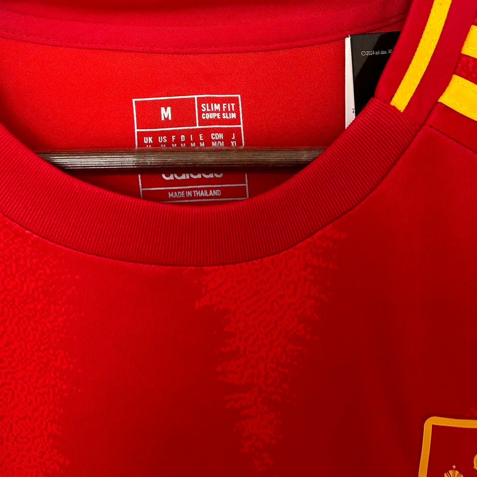 2024/25 Spain 1:1 Quality Home Red Fans Soccer Jersey Detail 4