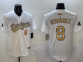 Men's Los Angeles Dodgers Enrique Hernandez #8 White 2025 Gold Collection Limited Jerseys