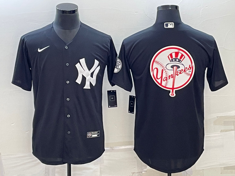 Men's New York Yankees Black Replica Team Jerseys