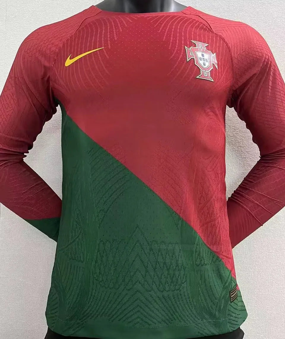 2022/23 Portugal Home Player Version Long Sleeve Jersey 长袖 Front