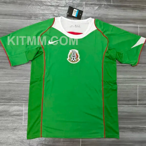 2004/2005 Mexico Home Green Retro Soccer Jersey Front
