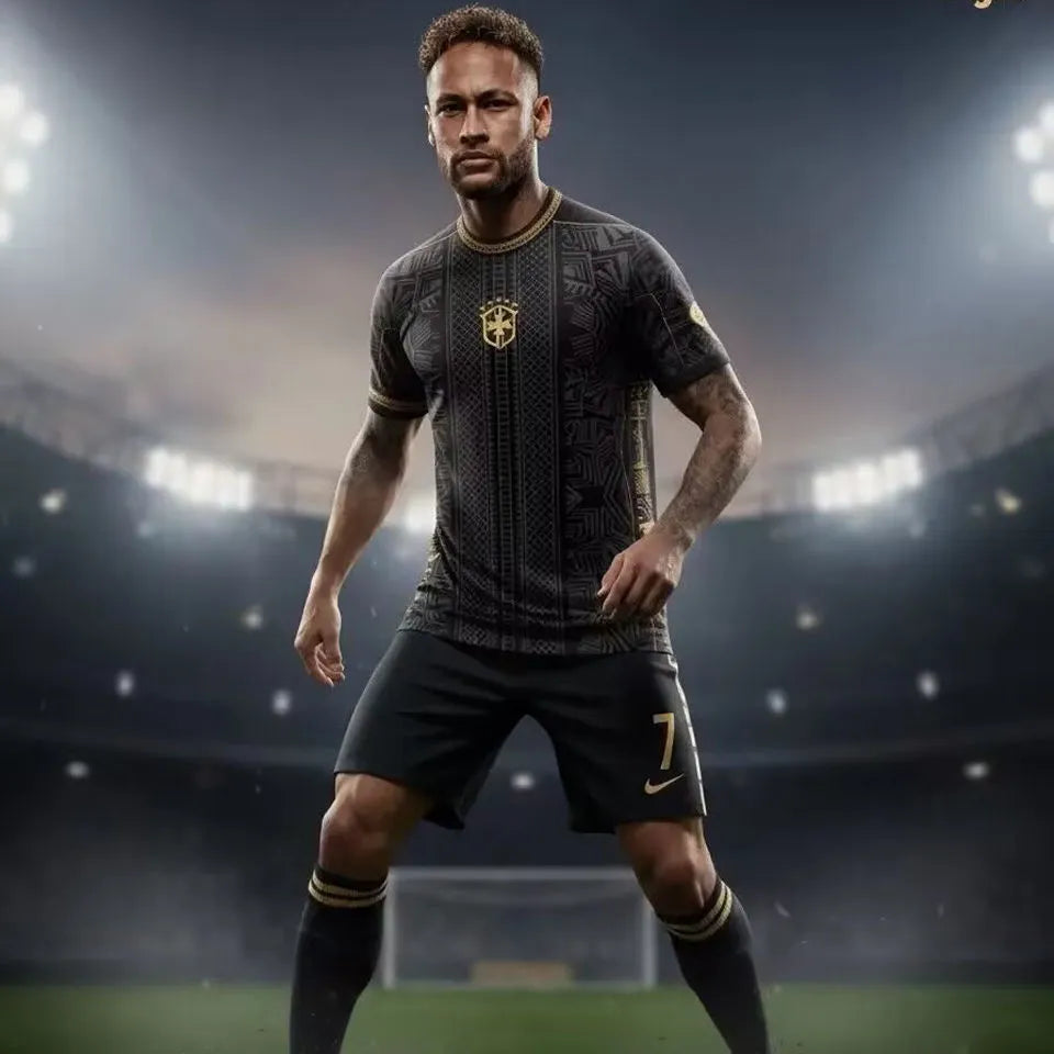 2026 Brazil Special Edition Black Fans Soccer Jersey Back