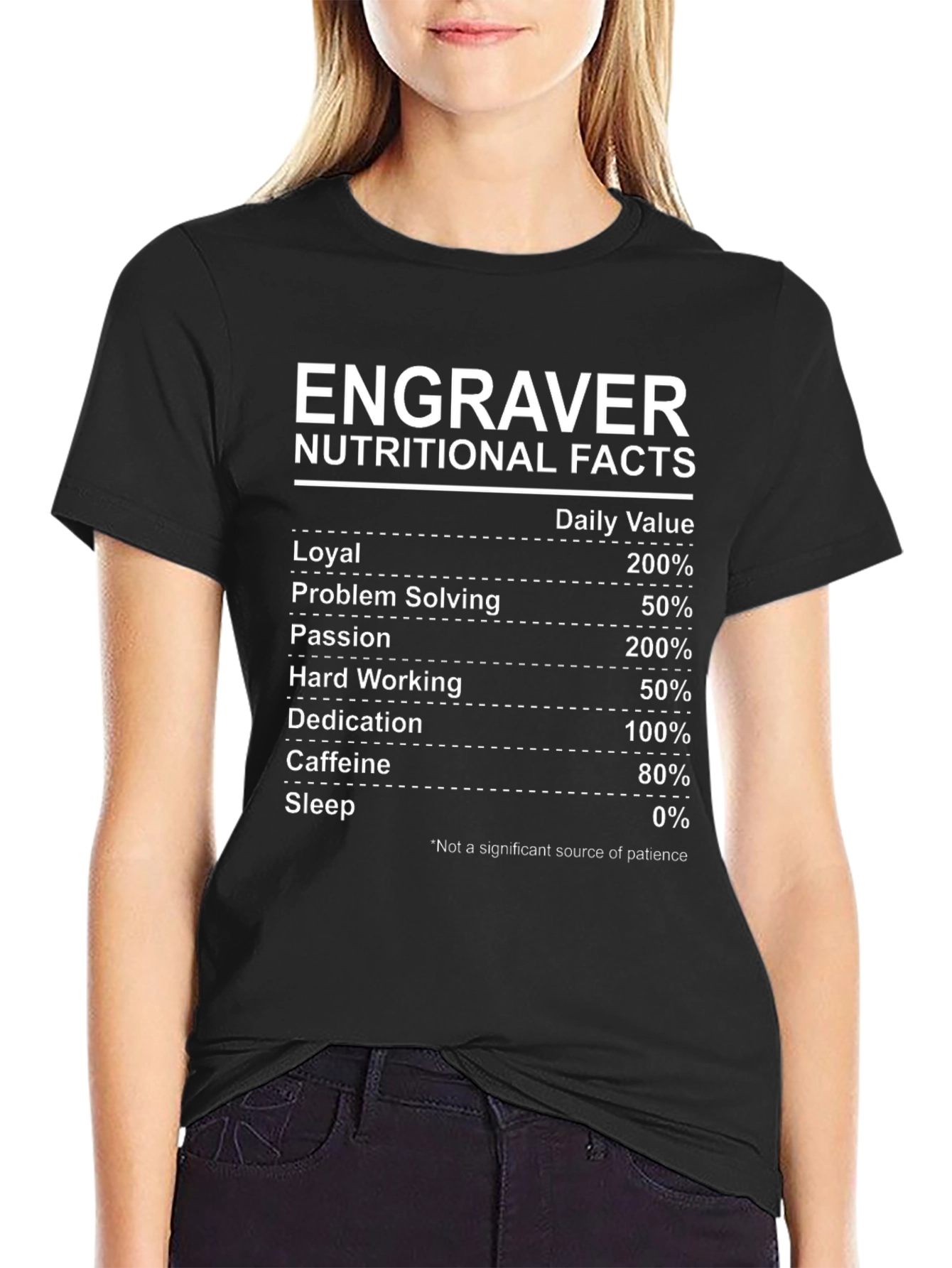Engraver Nutritional Facts T-Shirt