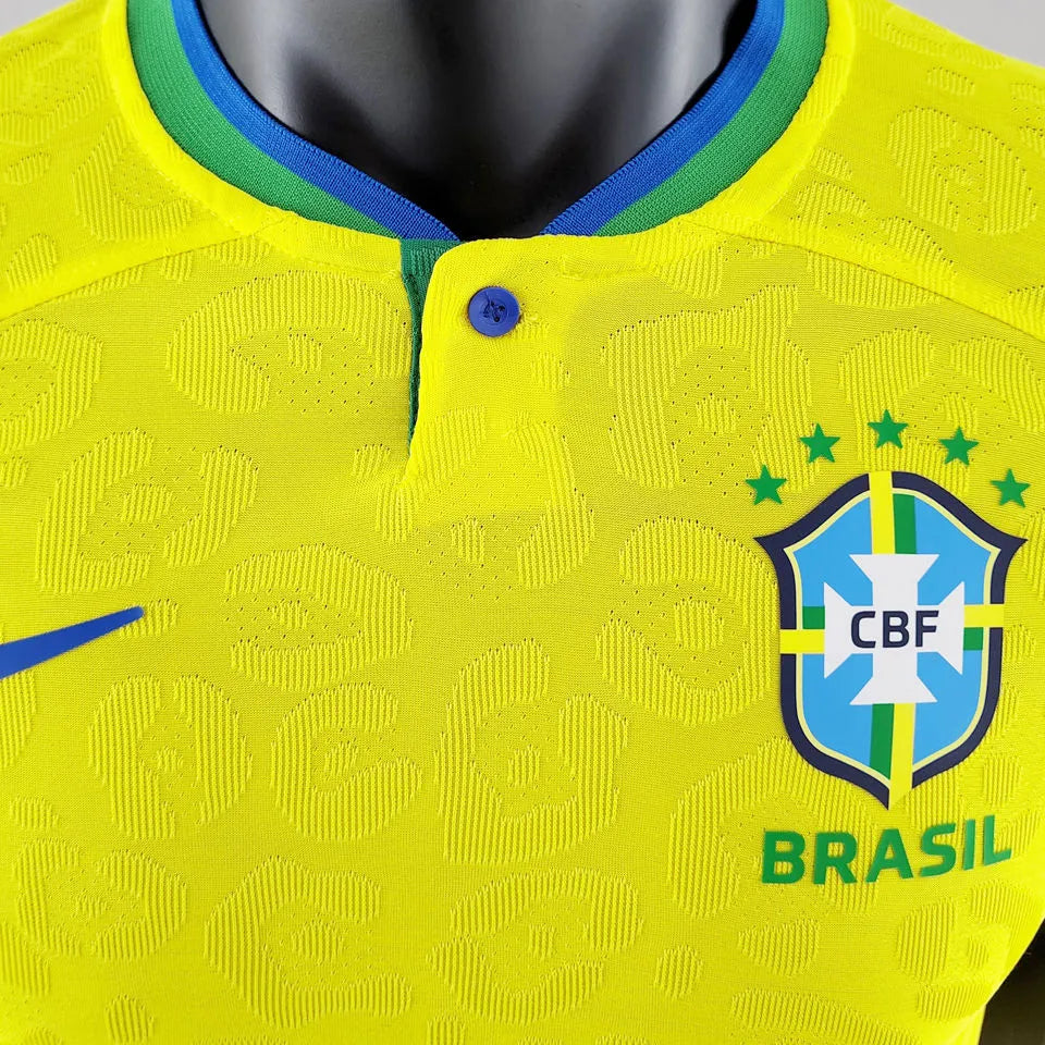 2022/23 Brazil Home Yellow Player Version Long Sleeve Jersey 长袖 Detail 3