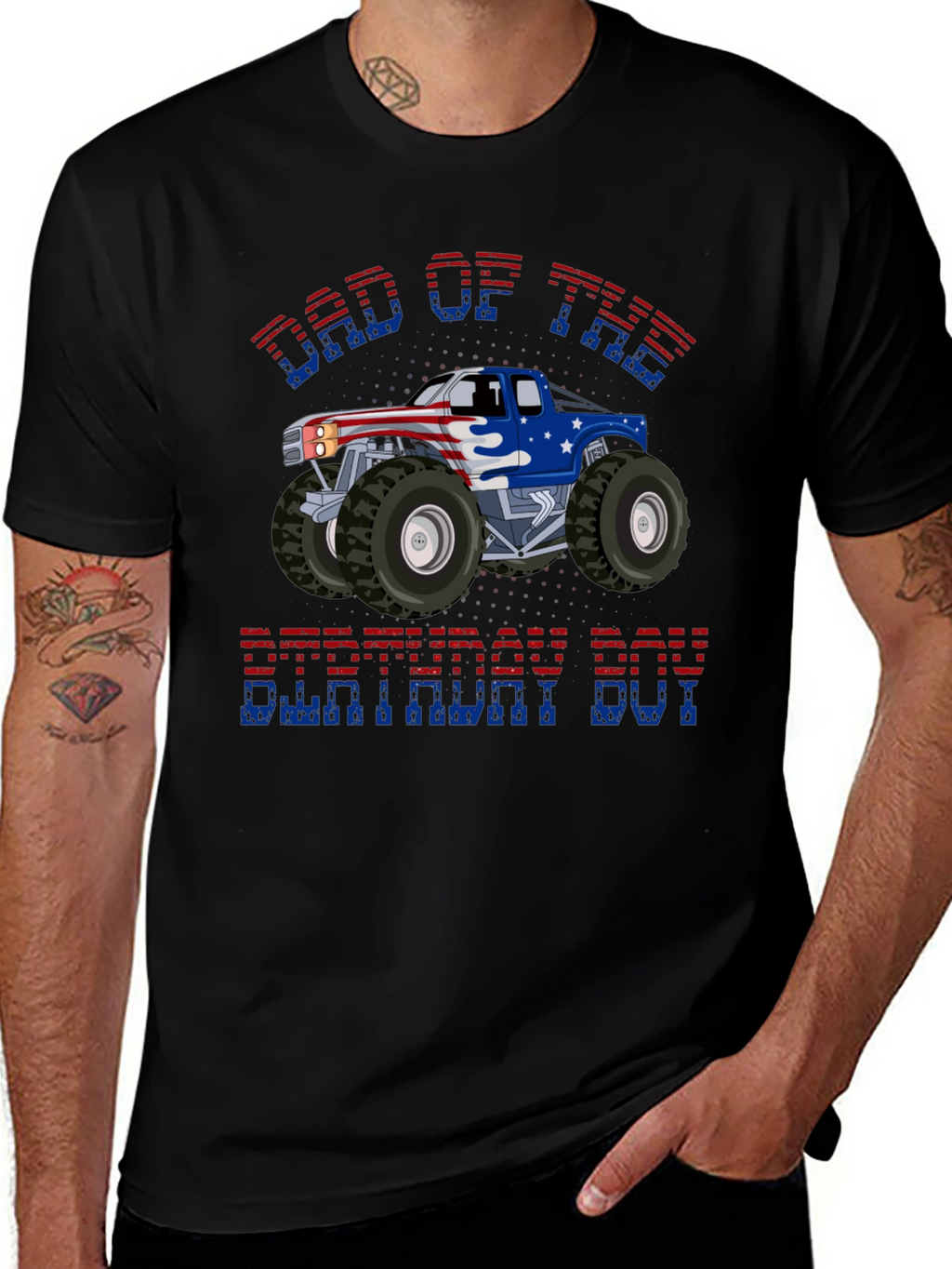 Dad of the Birthday Boy Monster Truck T-Shirt