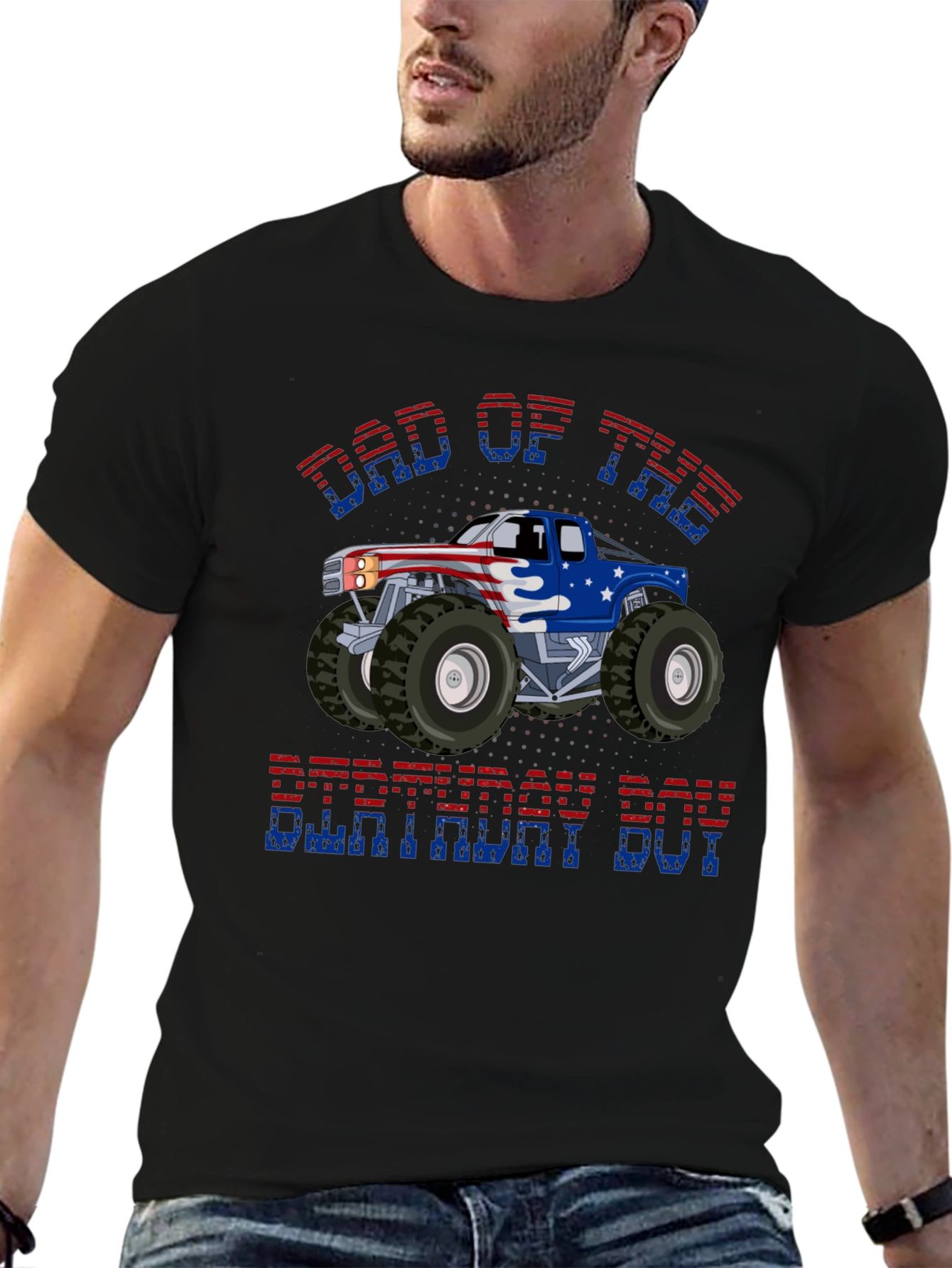 Dad of the Birthday Boy Monster Truck T-Shirt