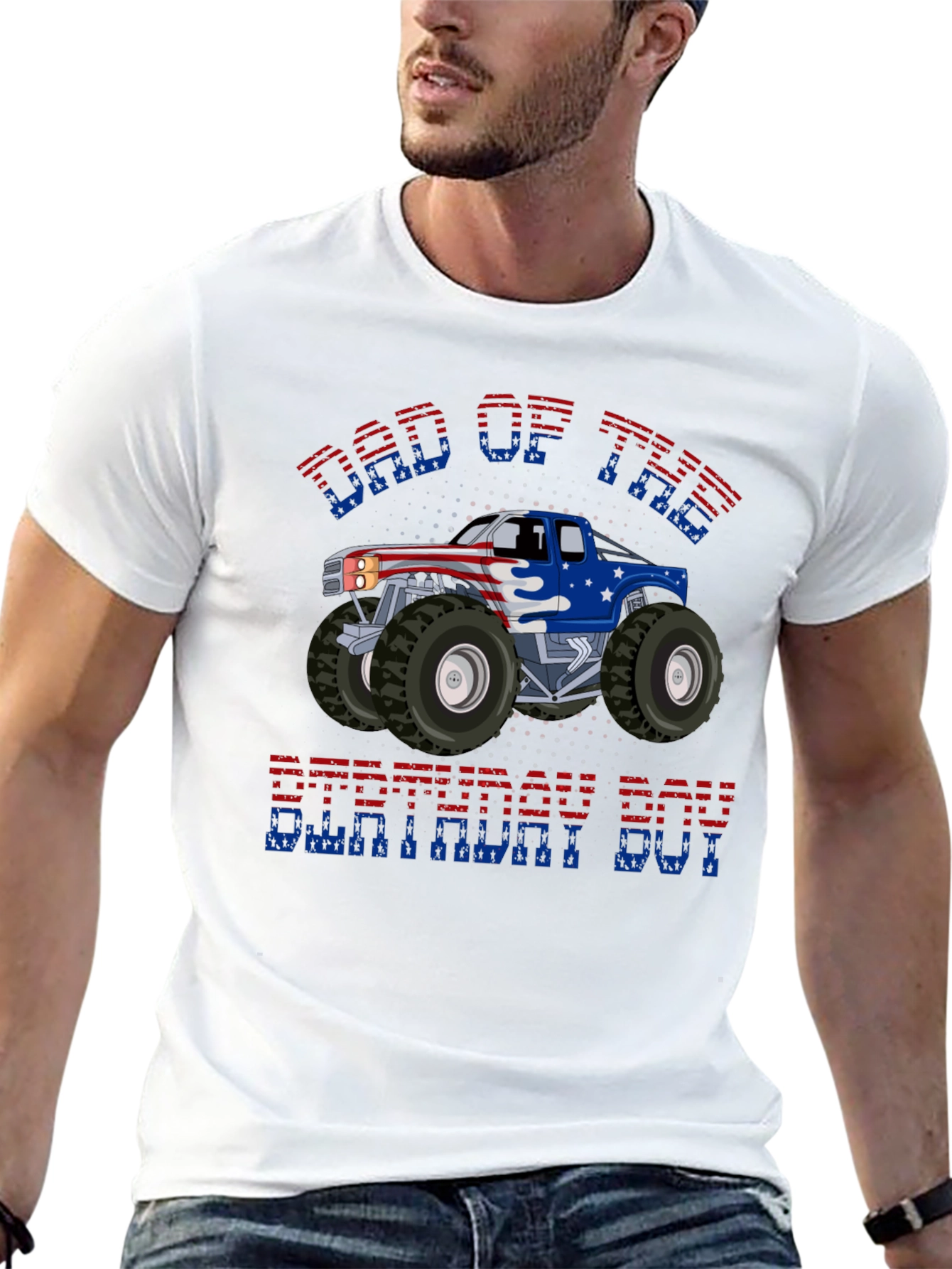 Dad of the Birthday Boy Monster Truck T-Shirt