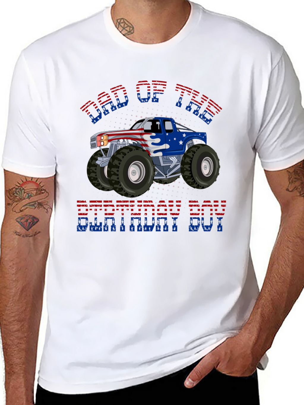 Dad of the Birthday Boy Monster Truck T-Shirt