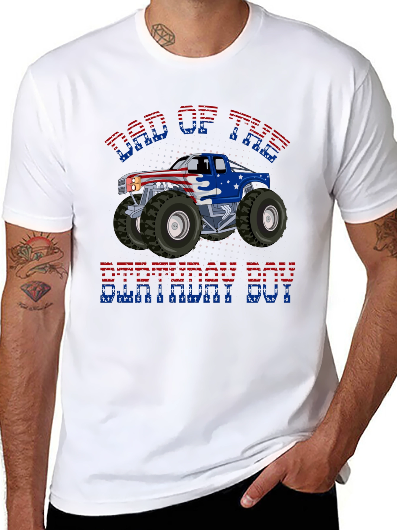 Dad of the Birthday Boy Monster Truck T-Shirt