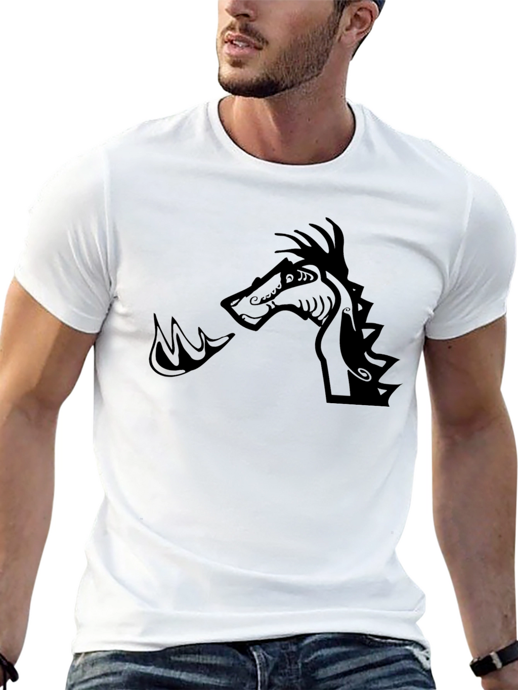 Black Dragon Graphic Tee - Stylish and Unique