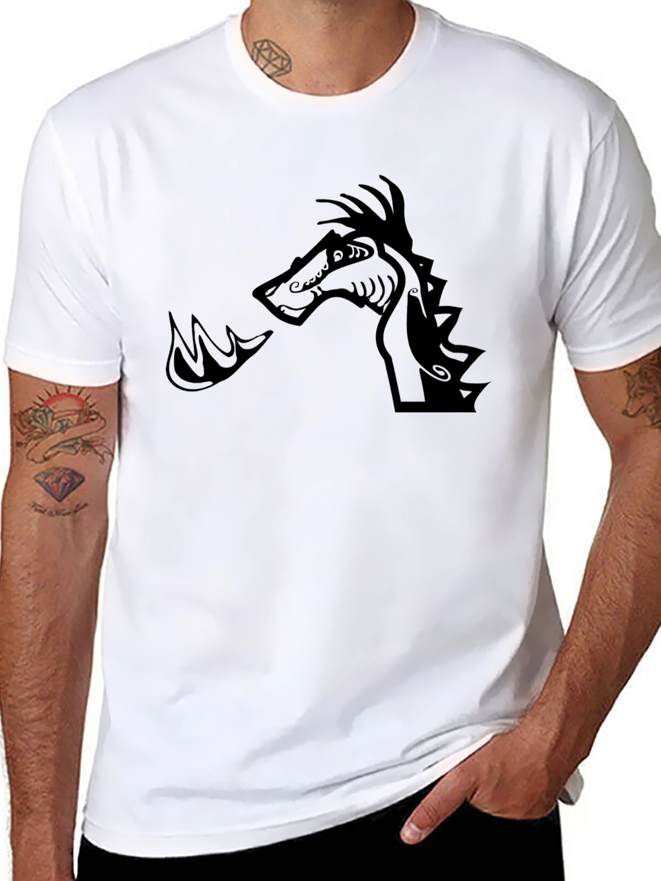 Black Dragon Graphic Tee - Stylish and Unique