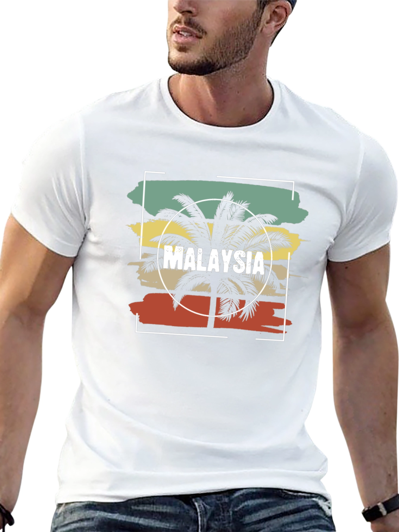 Malaysia Palm Tree Graphic Tee - Retro Vacation Vibes