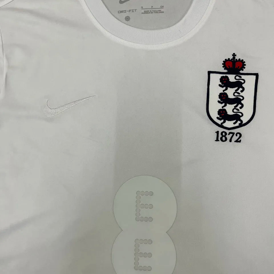 2023 England 150th Anniversary White Soccer Jersey Detail 1