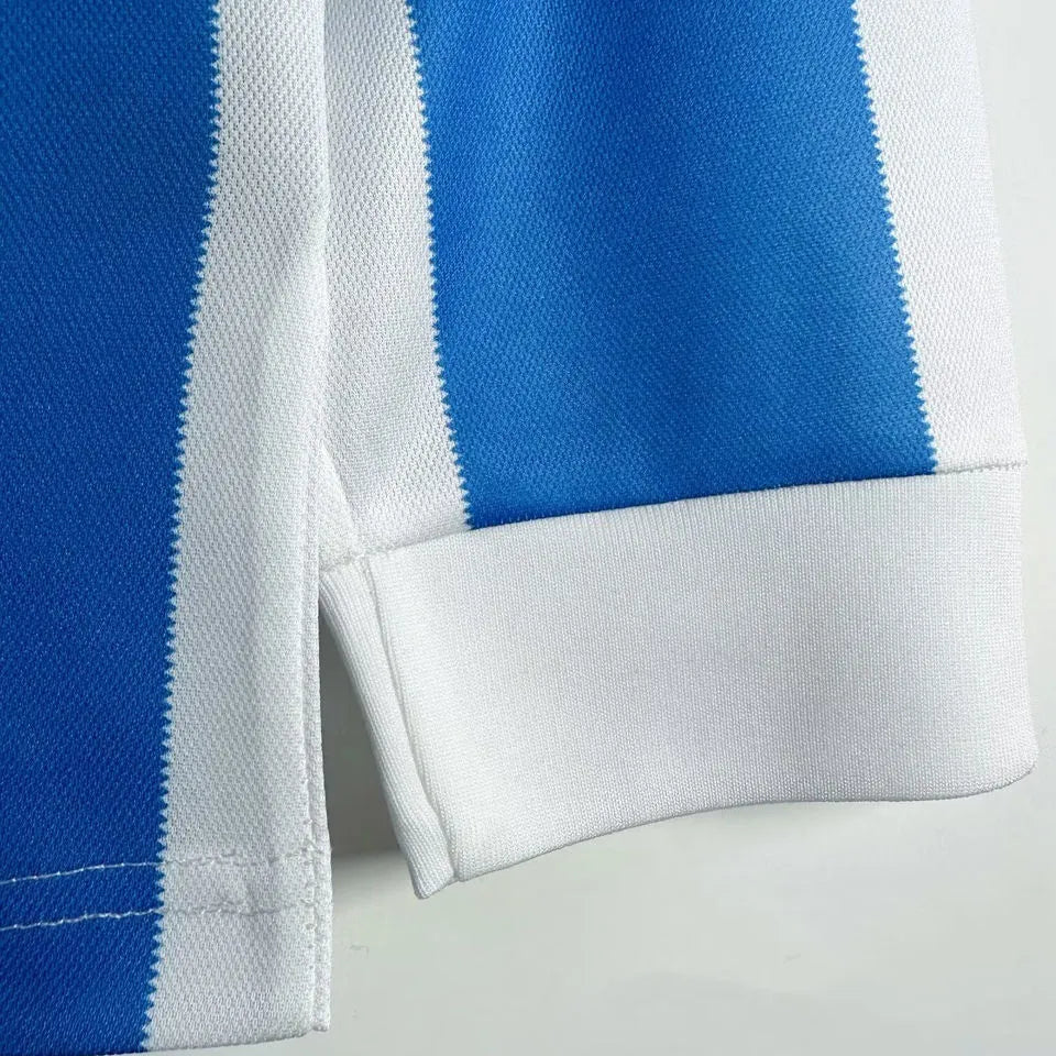 1986 Argentina Home Retro Long Sleeve Soccer Jersey Detail 4