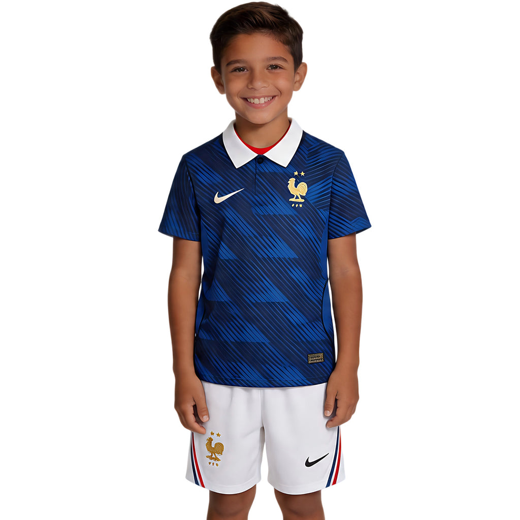 Kids France Home Jersey Kit World Cup 2026 Front