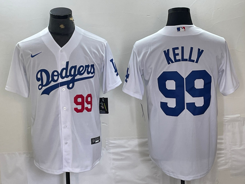 Men's Los Angeles Dodgers Joe Kelly #99 White Home Replica Player Jerseys
