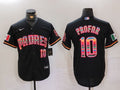 Men's San Diego Padres Jurickson Profar #10 Black Replica Player Jerseys