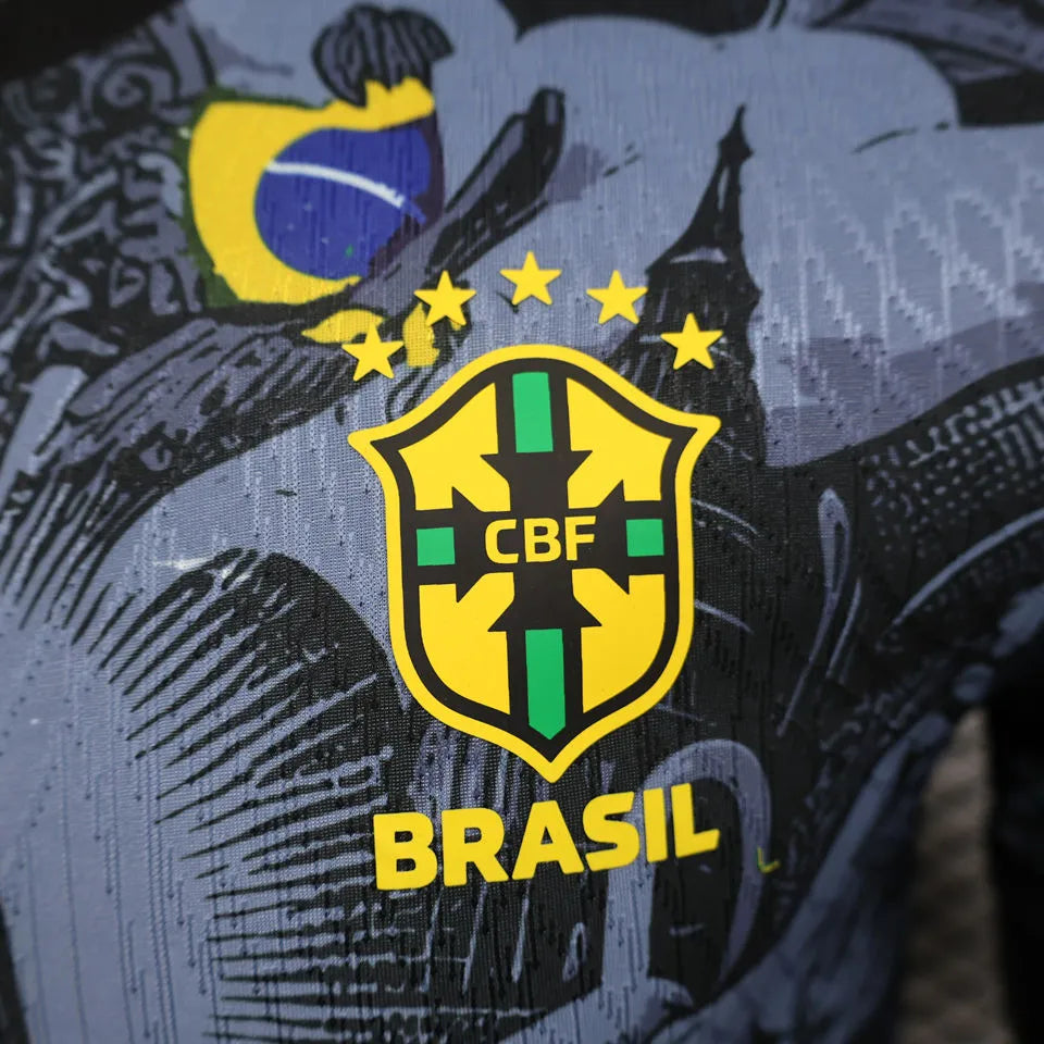 2024/25 Brazil Special Edition Black Player Version Jersey Detail 3