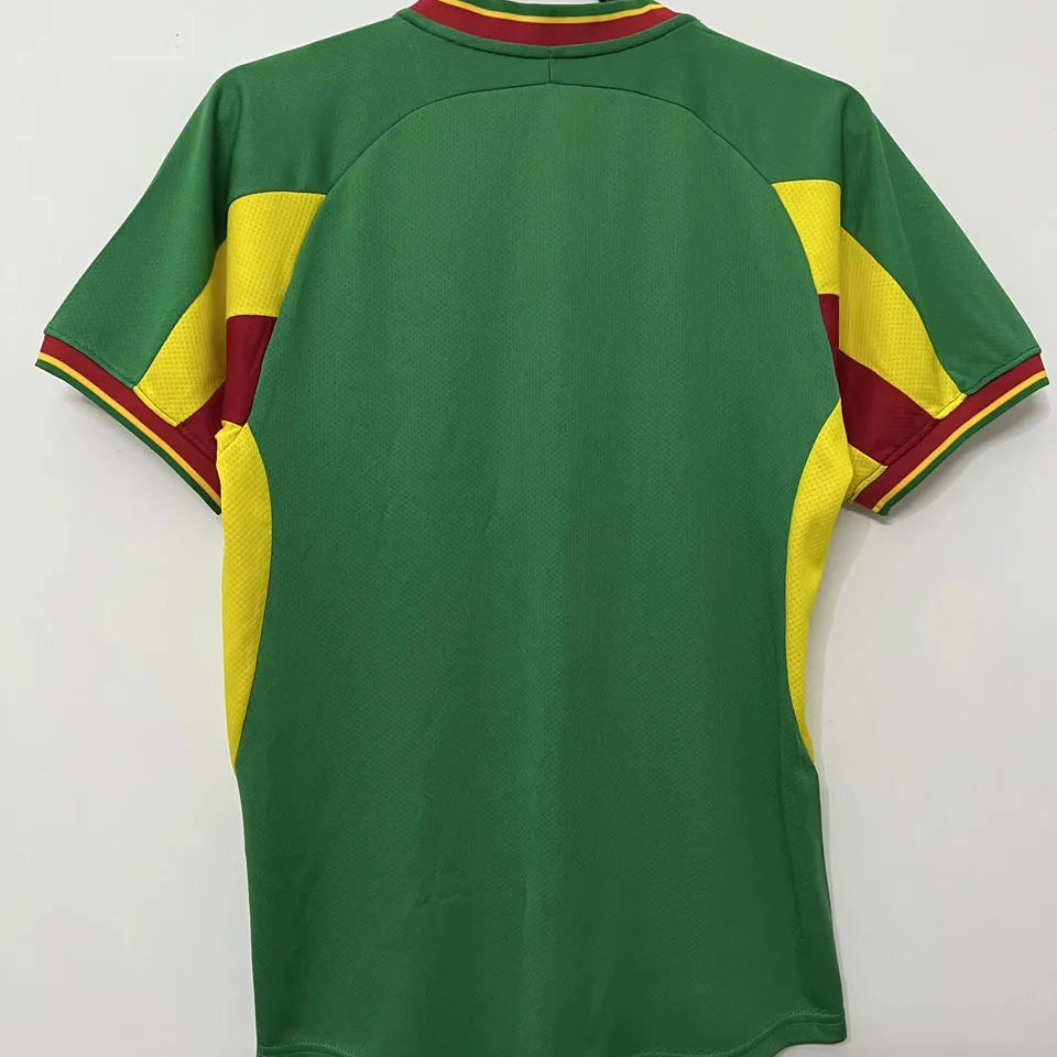 2002 Senegal Home Green Retro Soccer Jersey Back