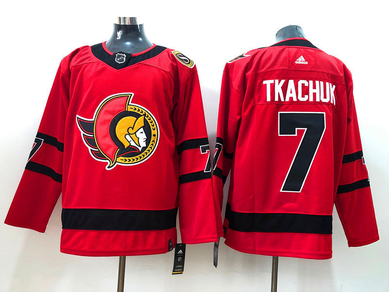 Men's Ottawa Senators Brady Tkachuk #7 Red Player Jerseys