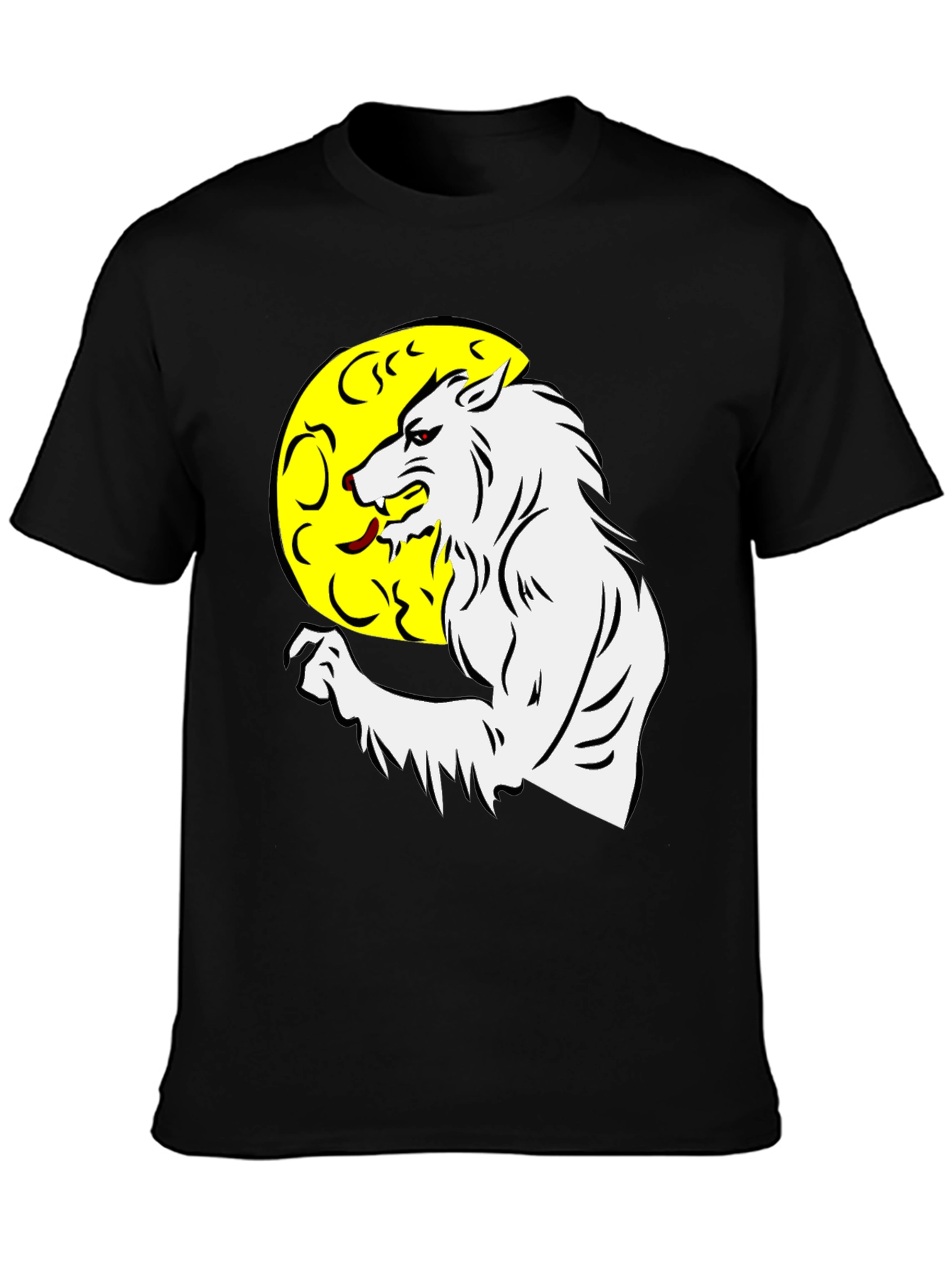 Werewolf Moon Graphic Tee - Black