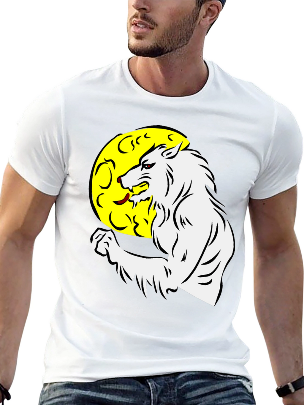 Werewolf Moon Graphic Tee - Black