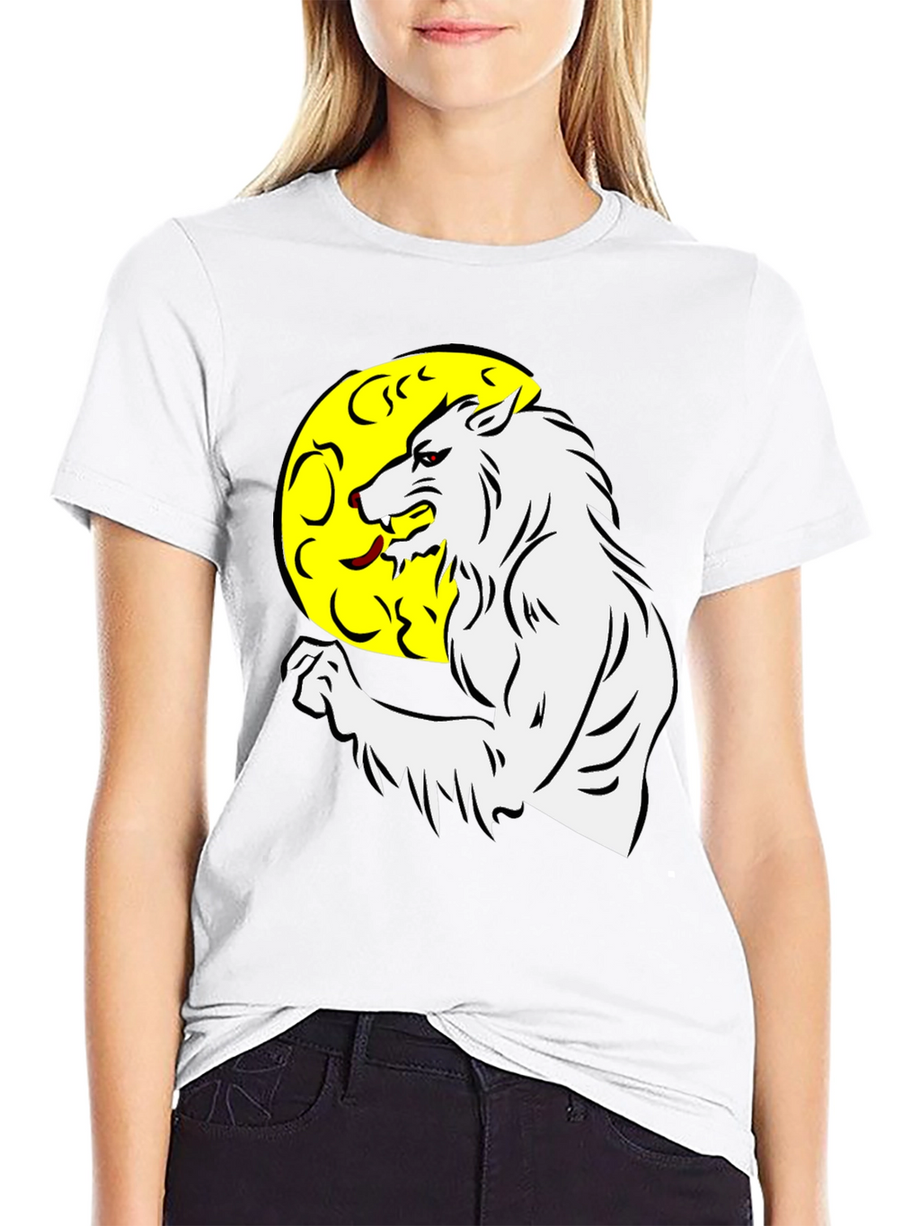 Werewolf Moon Graphic Tee - Black