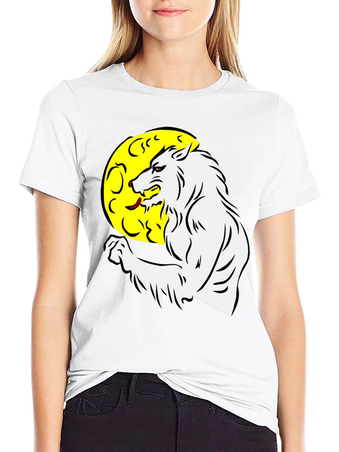 Werewolf Moon Graphic Tee - Black