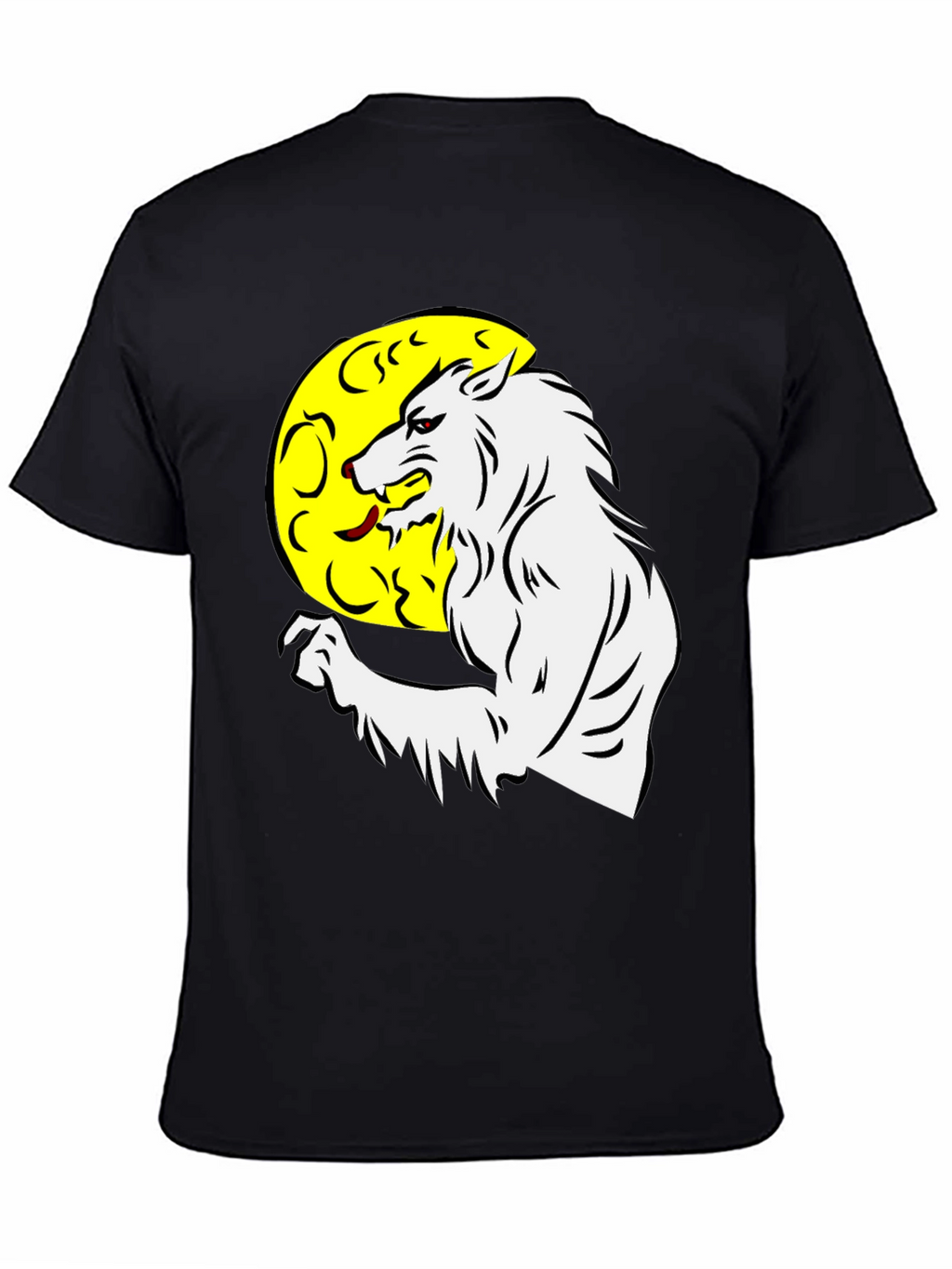 Werewolf Moon Graphic Tee - Black
