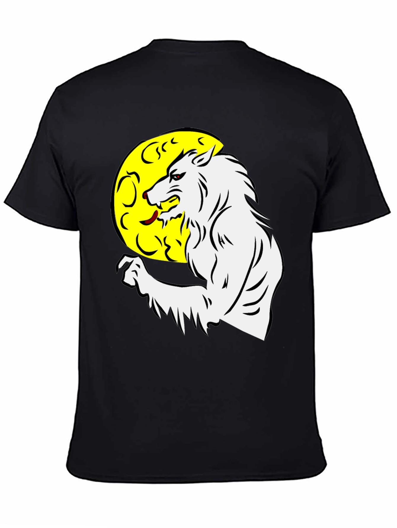 Werewolf Moon Graphic Tee - Black