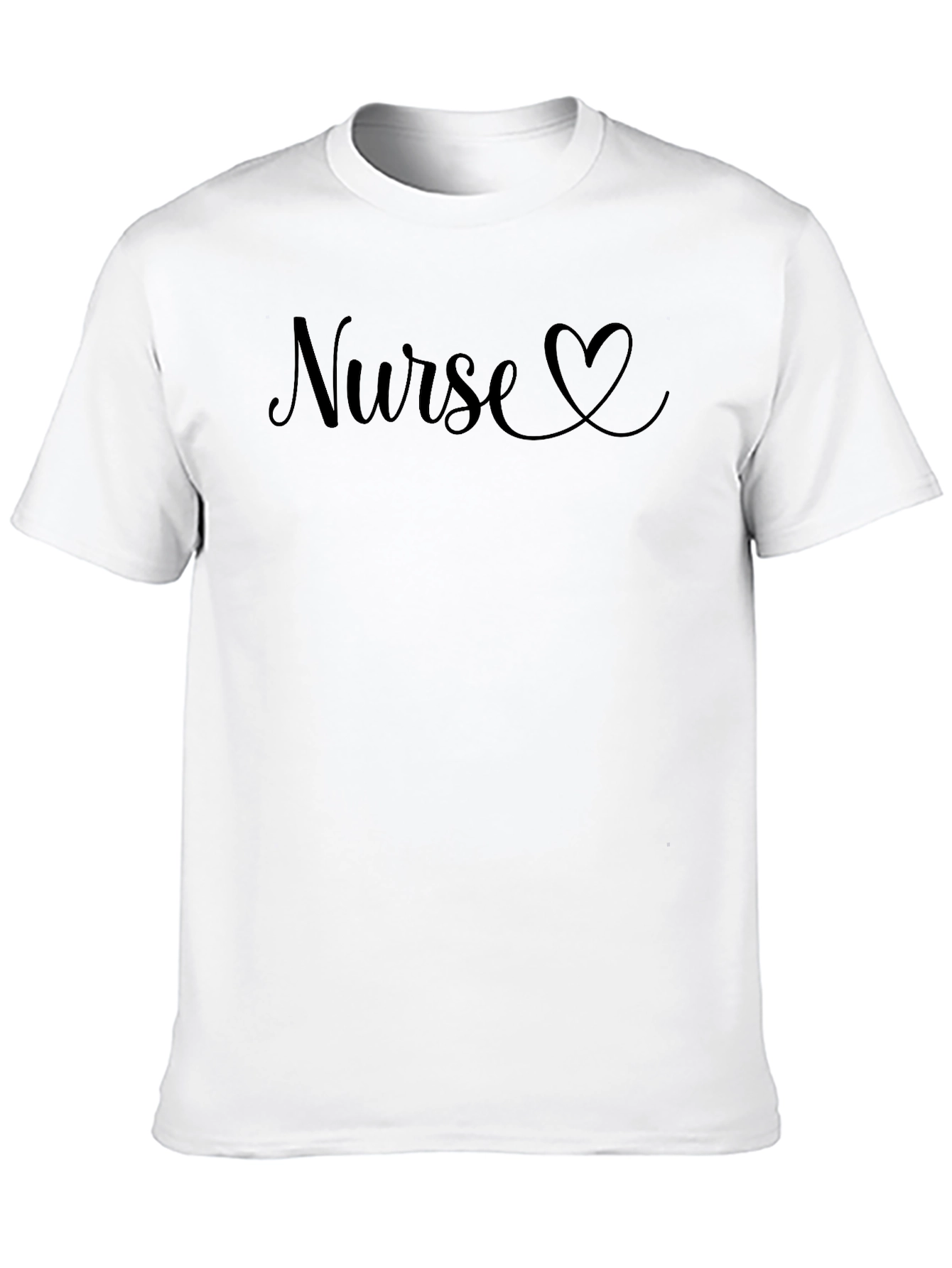 Nurse Heart Graphic Tee - Black