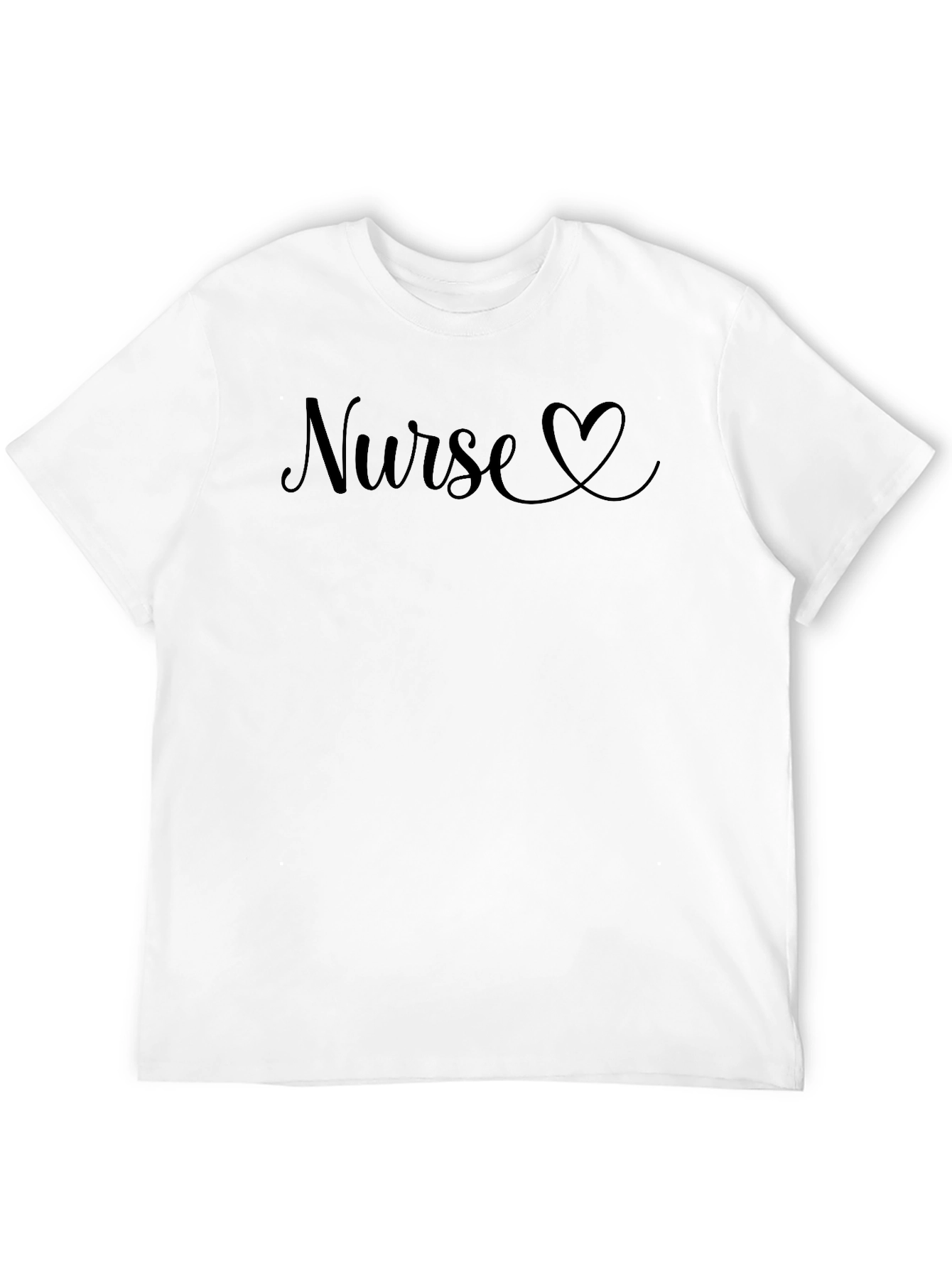 Nurse Heart Graphic Tee - Black