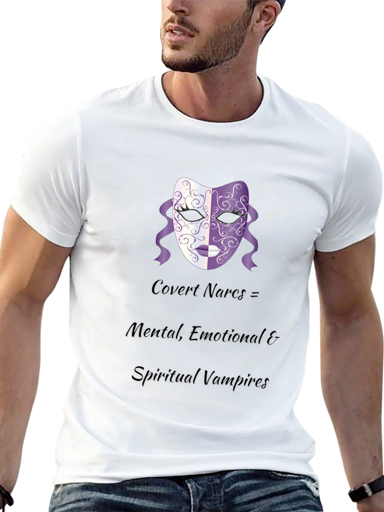 Covert Narcs Vampire Mask Black T-Shirt
