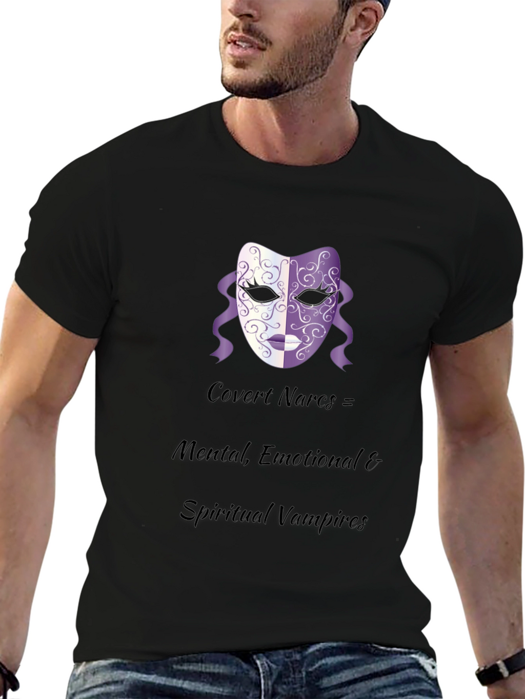 Covert Narcs Vampire Mask Black T-Shirt