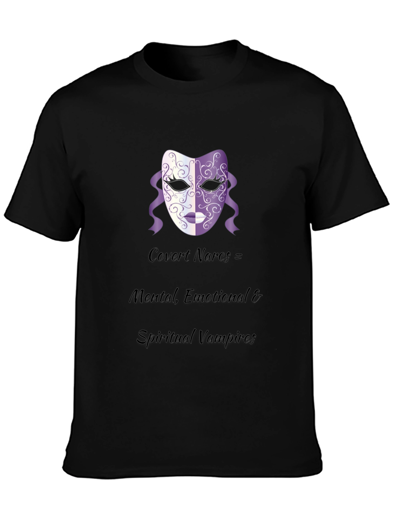 Covert Narcs Vampire Mask Black T-Shirt