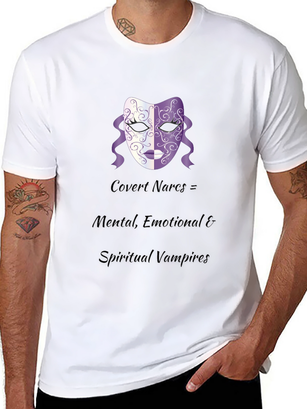Covert Narcs Vampire Mask Black T-Shirt
