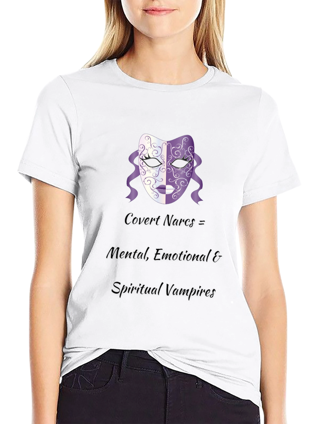 Covert Narcs Vampire Mask Black T-Shirt