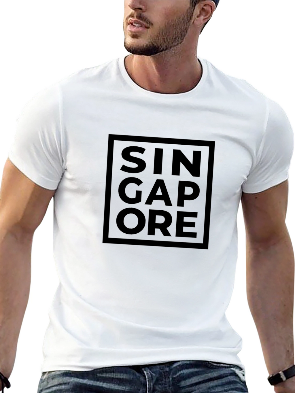 Singapore Graphic Tee - Mens Black T-Shirt