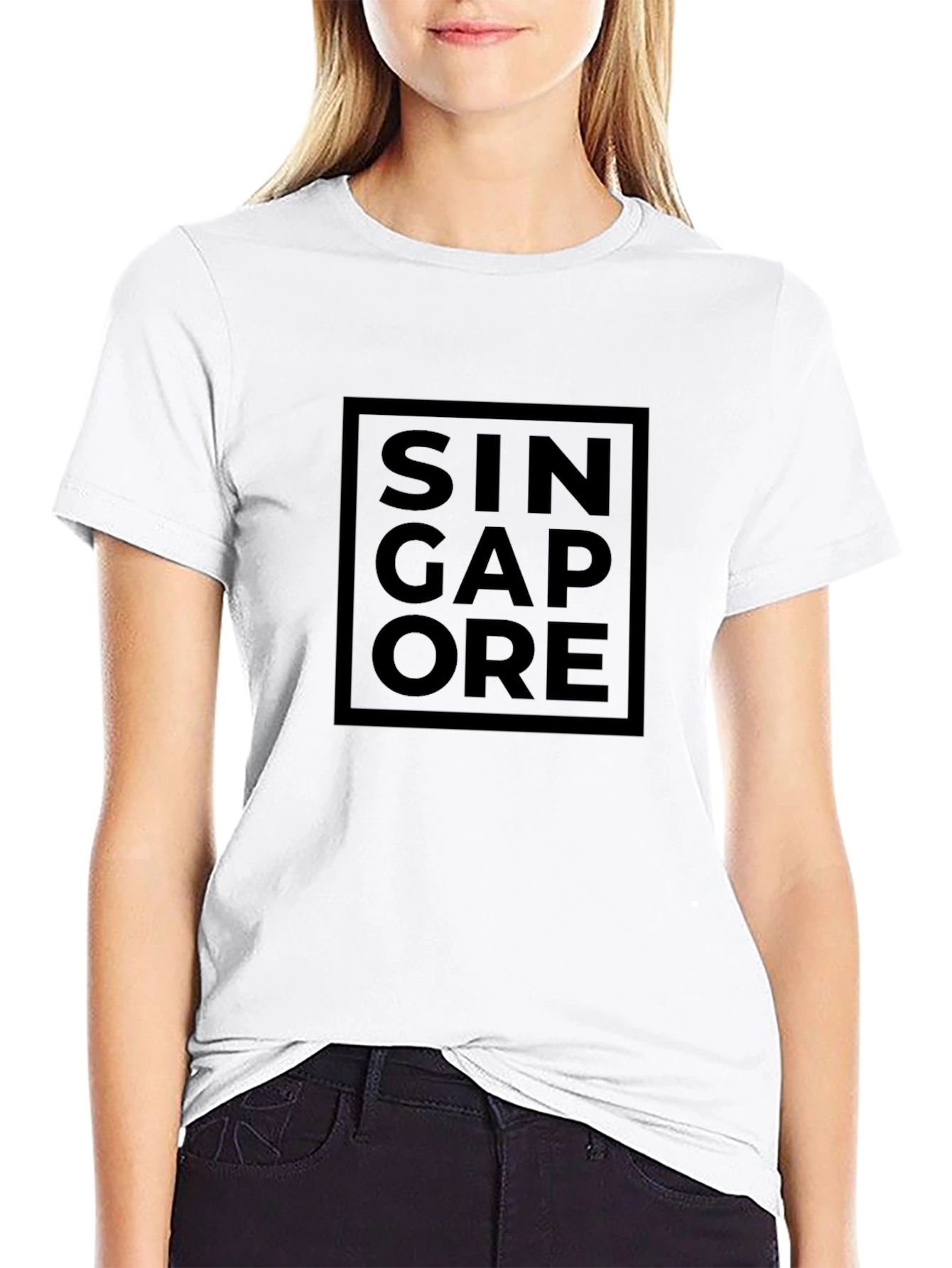 Singapore Graphic Tee - Mens Black T-Shirt