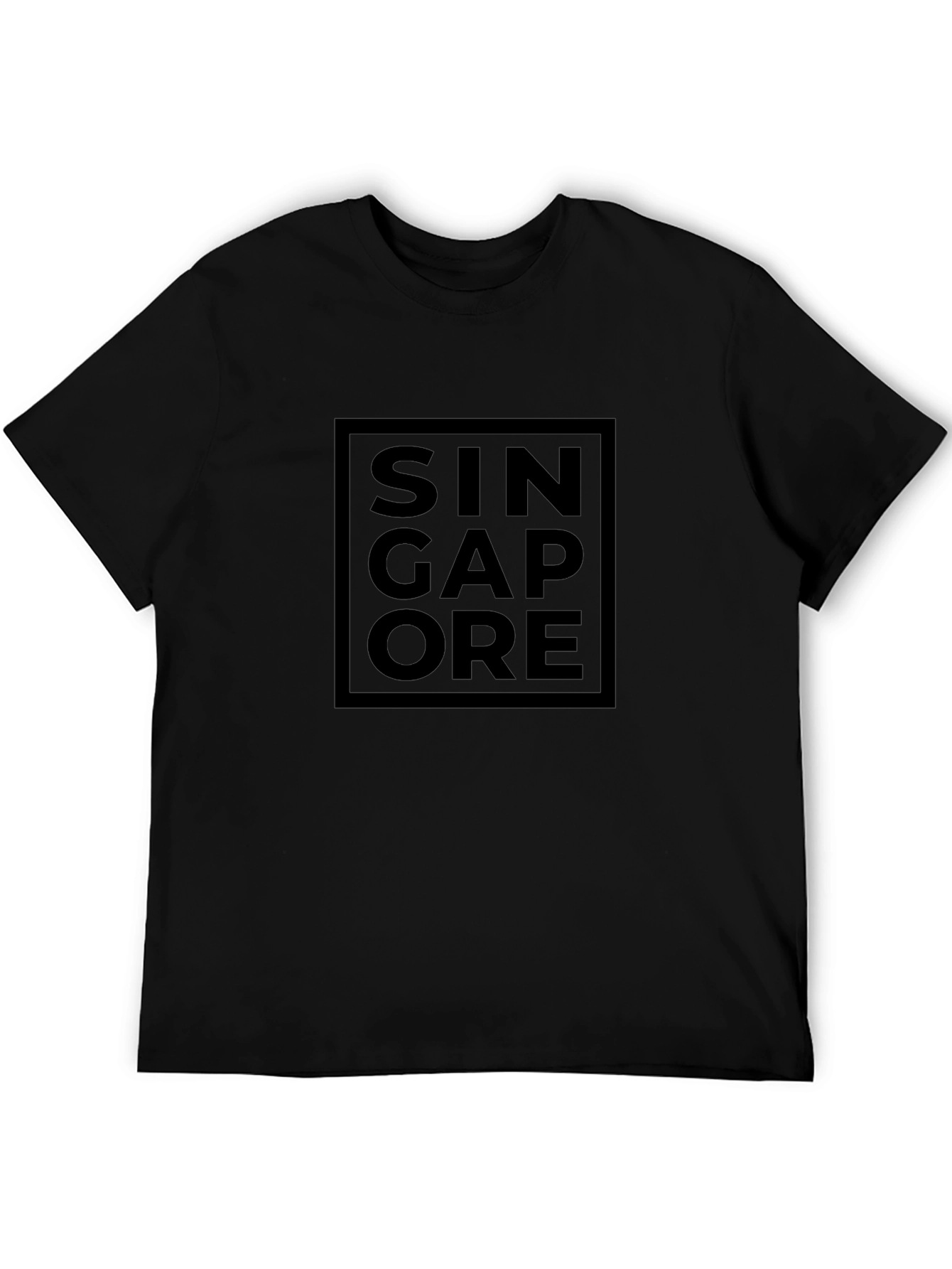 Singapore Graphic Tee - Mens Black T-Shirt
