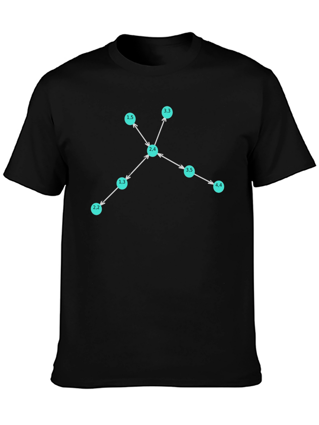 Black T-Shirt with Graphic Network Design