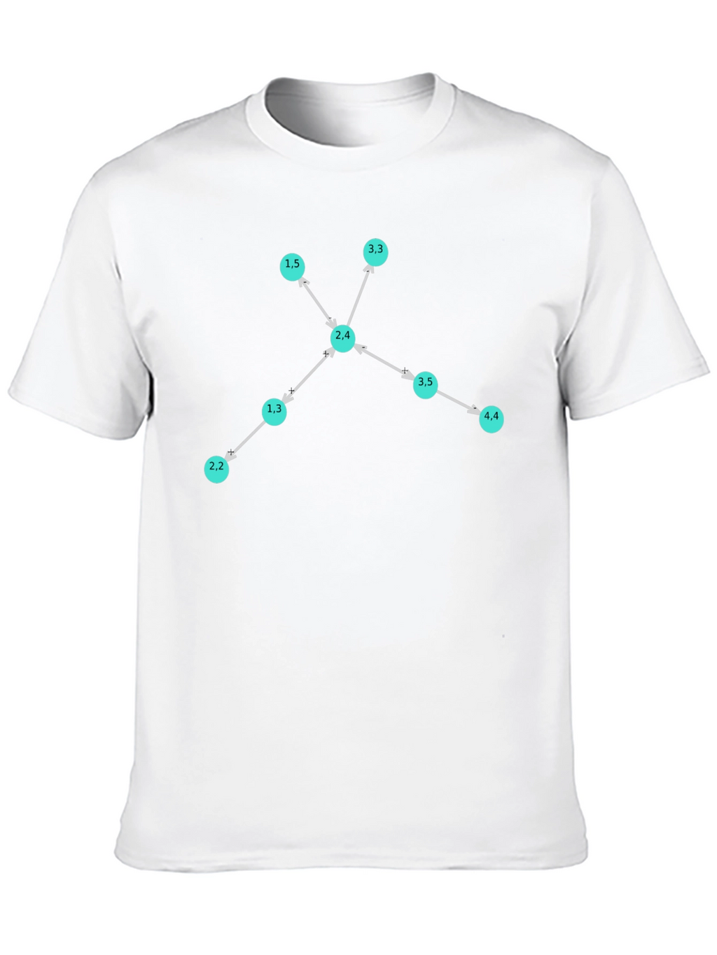 Black T-Shirt with Graphic Network Design