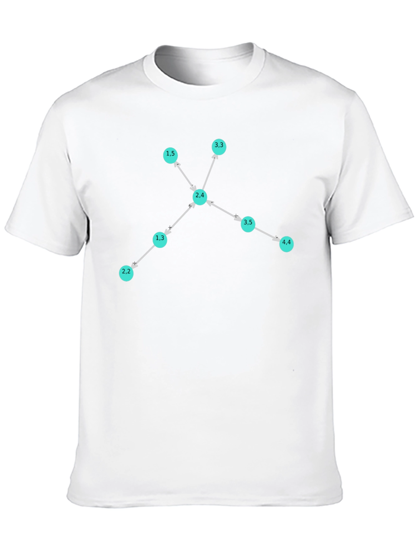 Black T-Shirt with Graphic Network Design